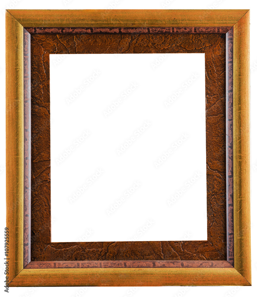 wooden decorative frame for painting isolated on white wooden decorative frame for painting isolated on white