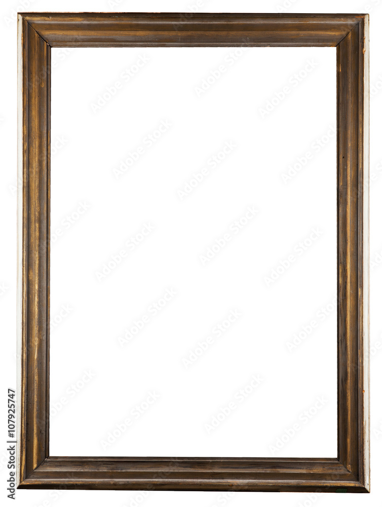 wooden decorative frame for painting isolated on white wooden decorative frame for painting isolated on white