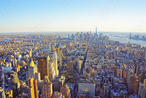 Aerial view of Flatiron district of New York