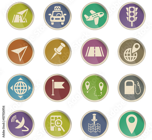 navigation ransport map icon set © ayax