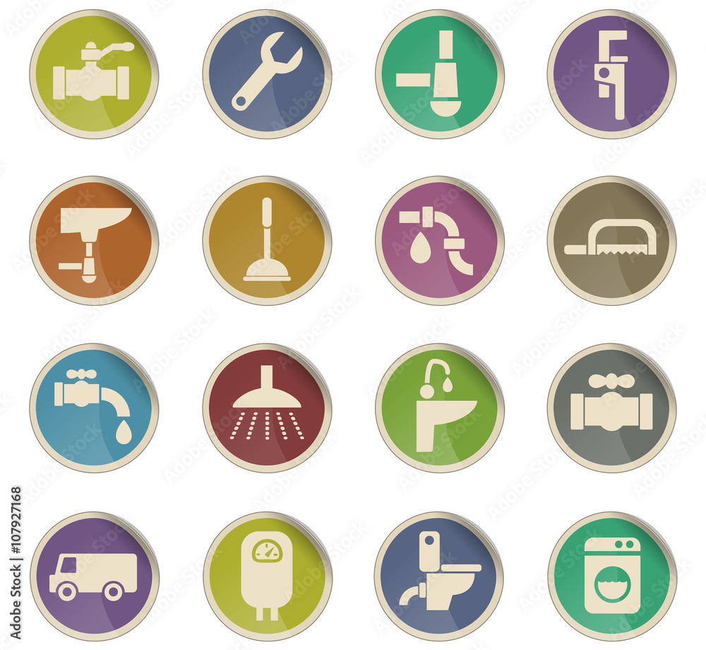 plumbing service icon set plumbing service icon set