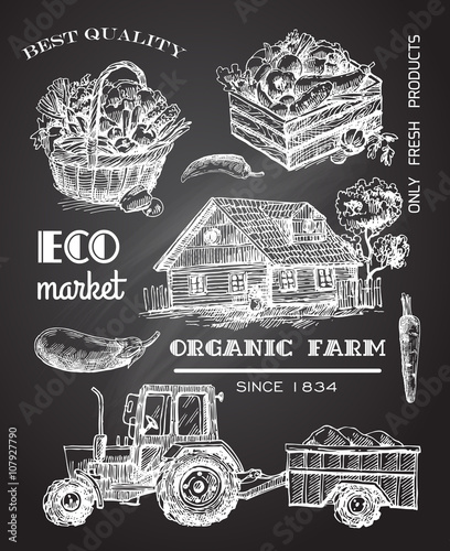 eco farm sketch