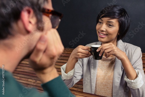 Couple having a coffee together