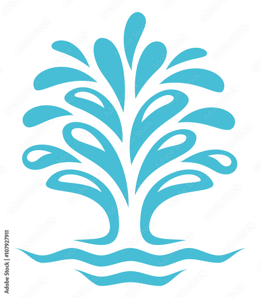 Water splash symbol