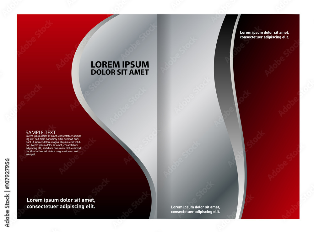 Fototapeta premium Projekt broszury czerwony