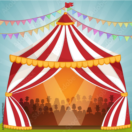 Illustration of a circus tent