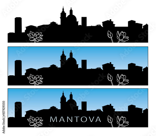 Mantova skyline silhouette lotus version