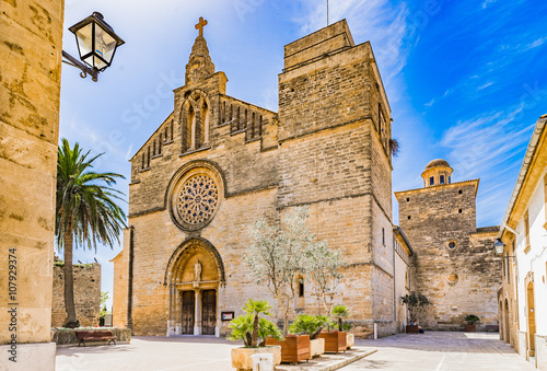 Spain Majorca Alcudia Church Sant Jaume  photo