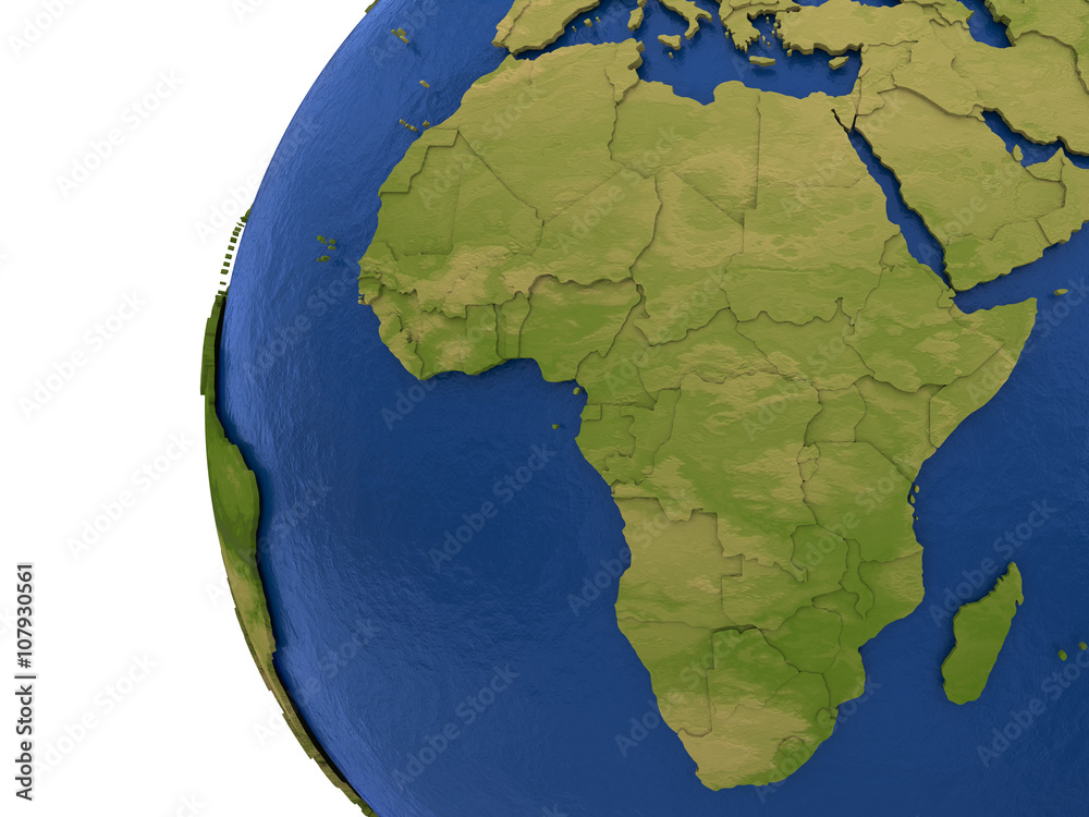 African continent on Earth