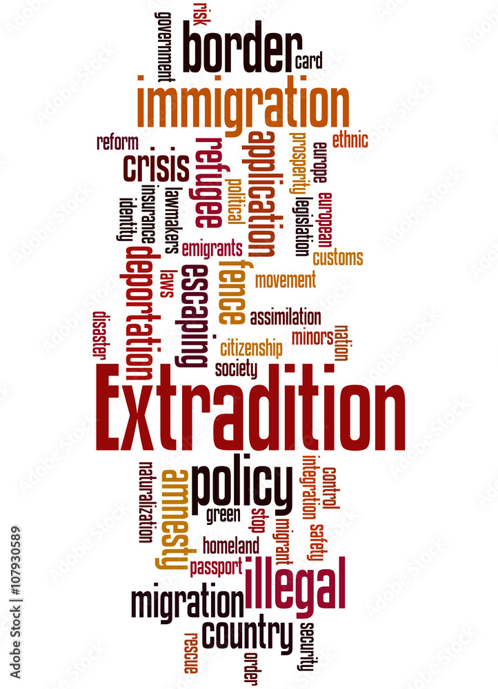 Obraz premium Extradition, word cloud concept 3