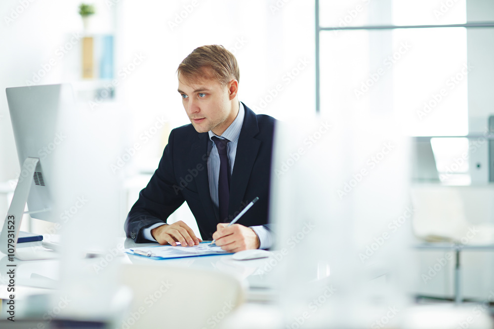 Naklejka premium Office worker