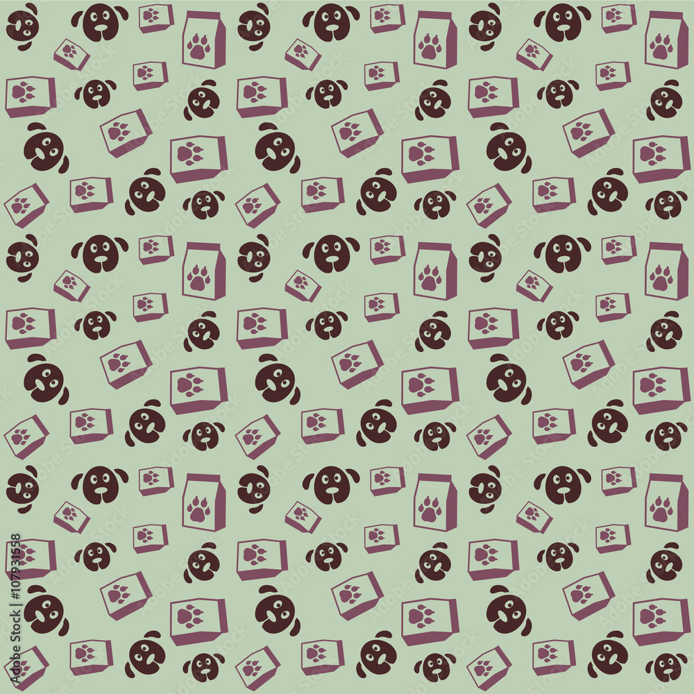Naklejka premium Animals pattern seamless background
