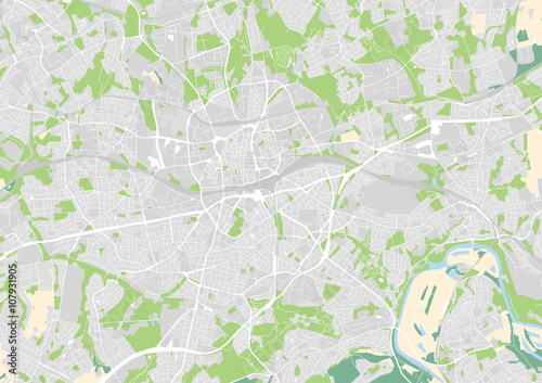 Vektor Stadtplan von Bochum