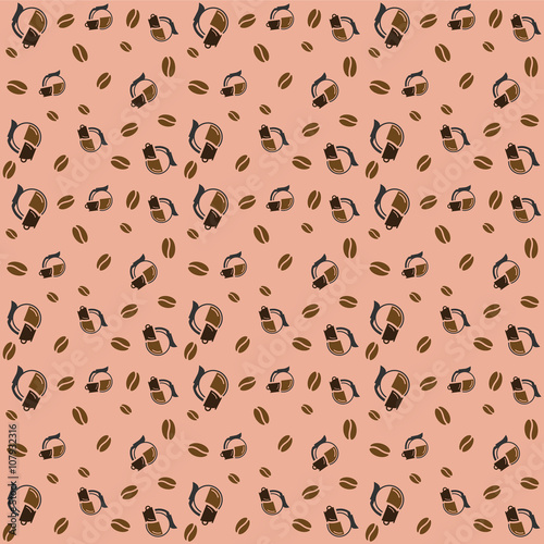 Coffee pattern seamless background