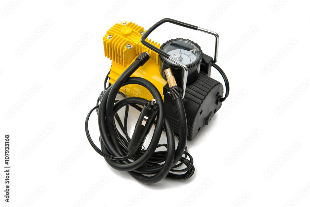 The automobile compressor isolated The automobile compressor isolated