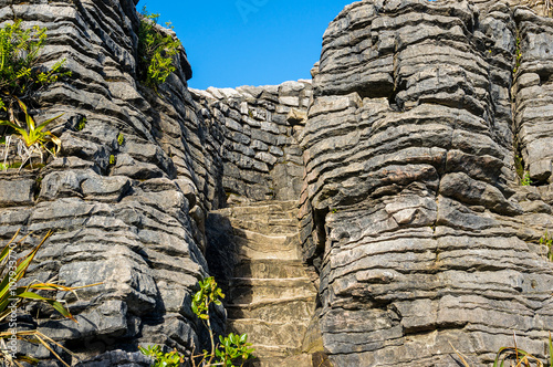 Punakaki, Pancake Rocks in Paparoa National Park photo