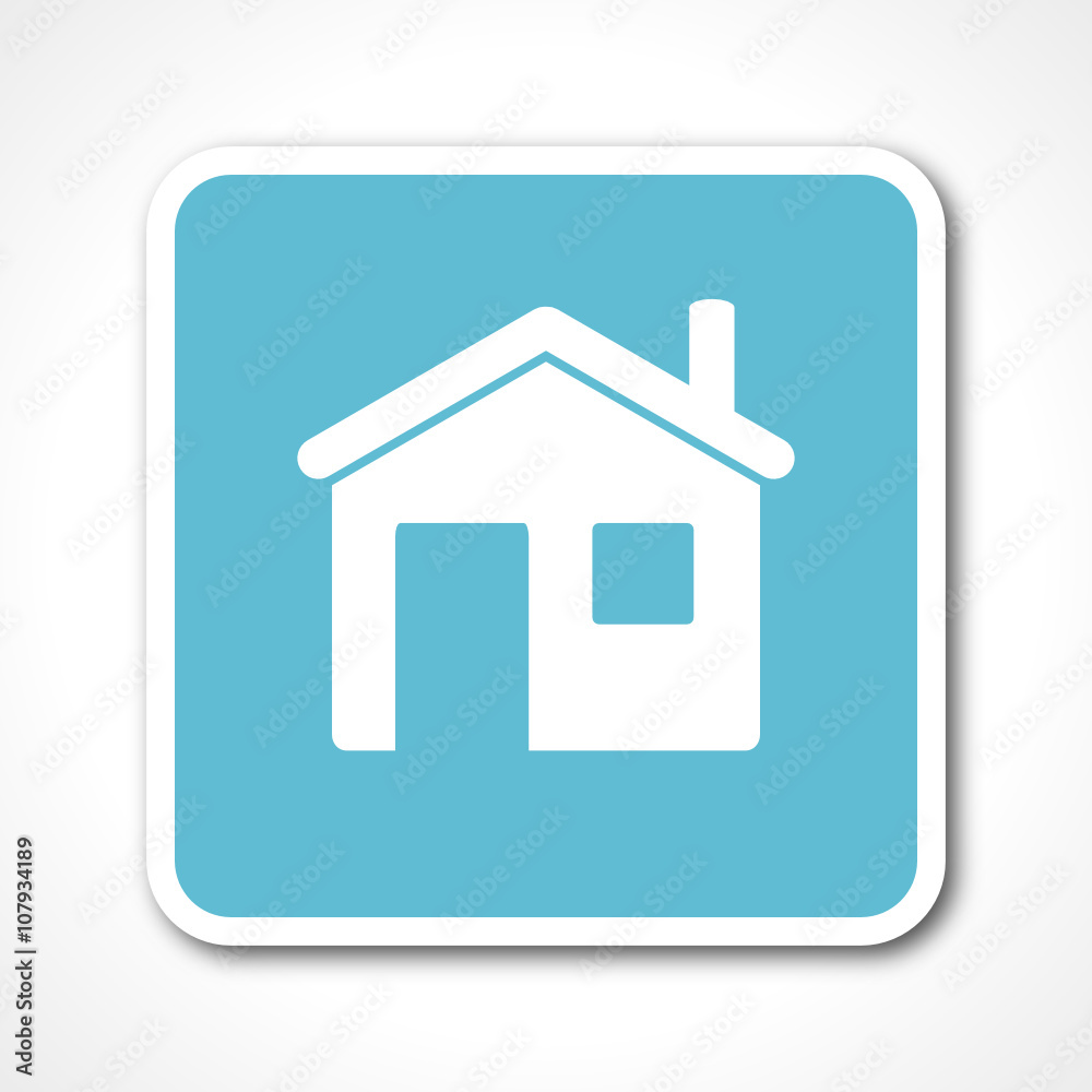 house blue flat design vector web icon house blue flat design vector web icon