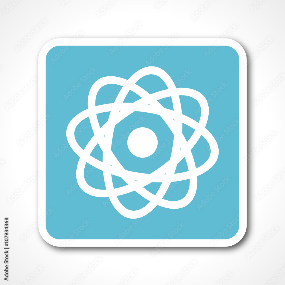 atom blue flat design vector web icon atom blue flat design vector web icon
