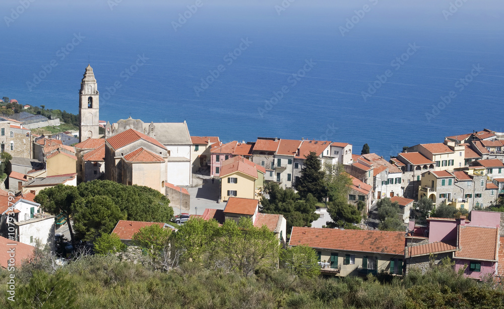 Italy. Province of Imperia. Ancient village Cipressa