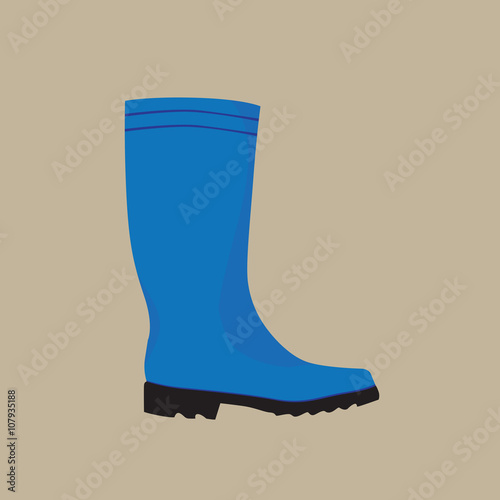 Safety rubber boots vector illustration