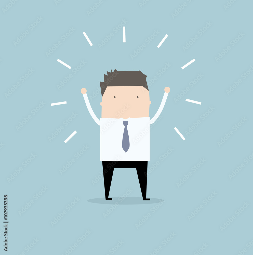 Businessman flat icon vector. Business concept illustration.