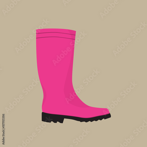 Safety rubber boots vector illustration