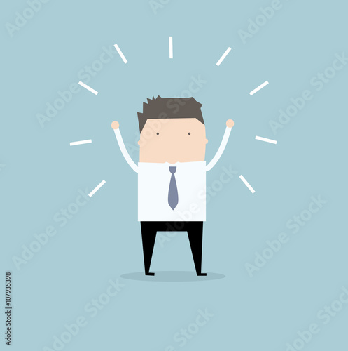 Businessman flat icon vector. Business concept illustration.