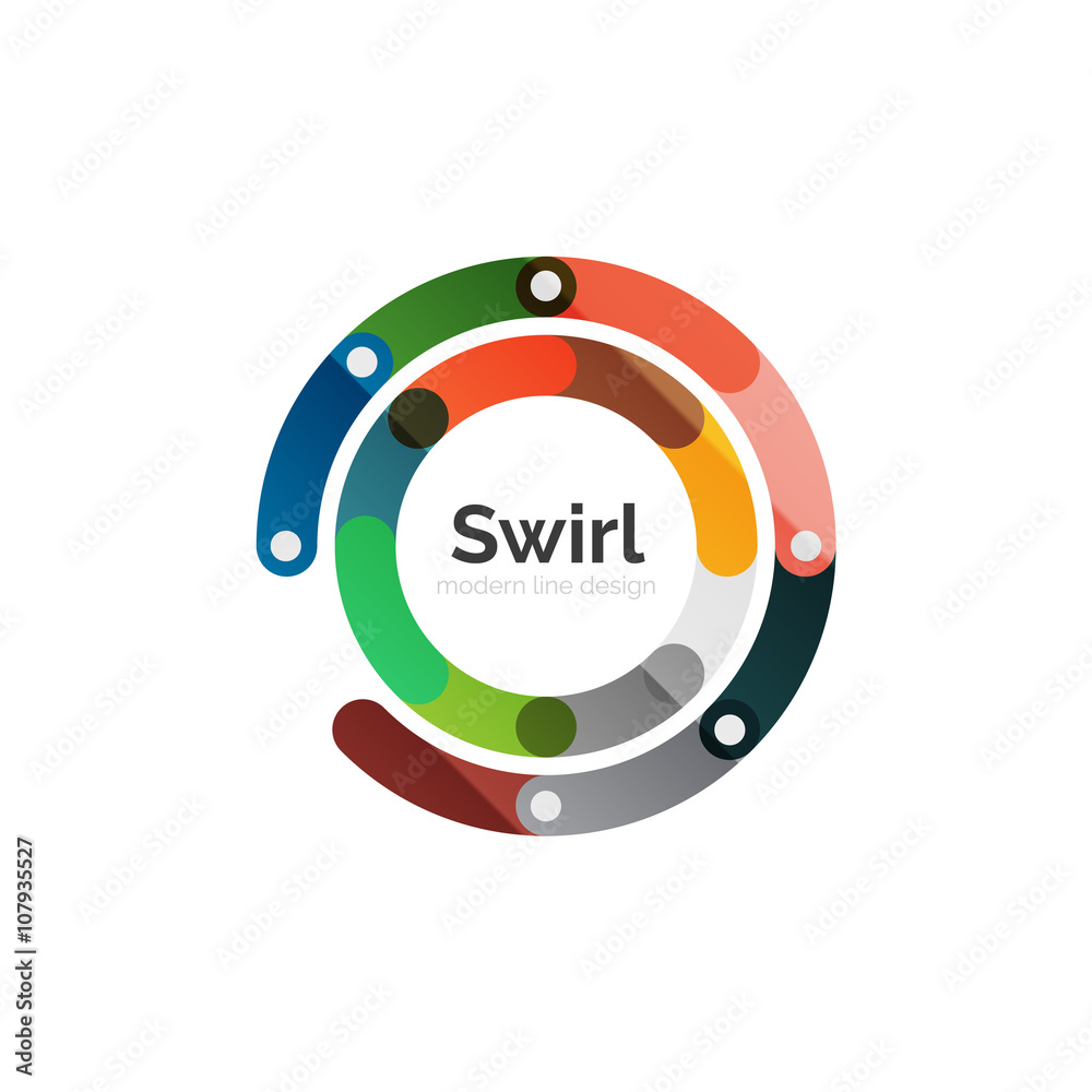 Vector swirl circle logo Vector swirl circle logo