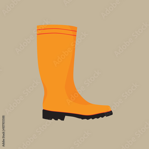 Safety rubber boots vector illustration