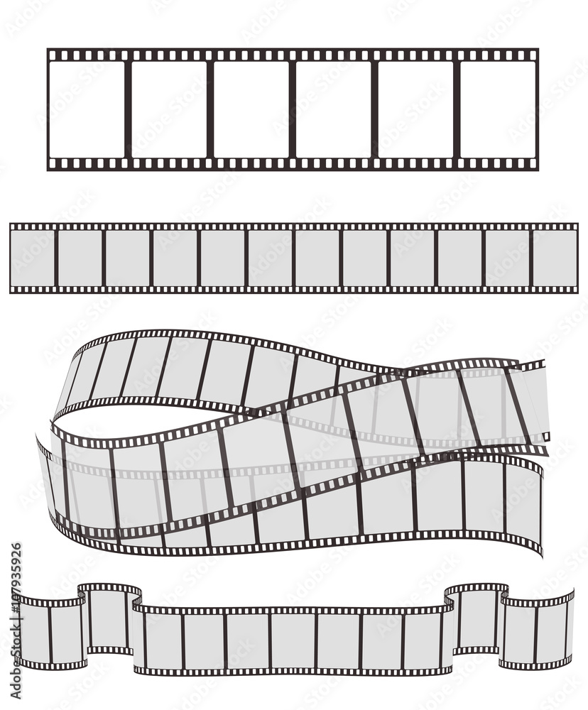 Fototapeta premium set of film strips on white for Your design. vector illustration