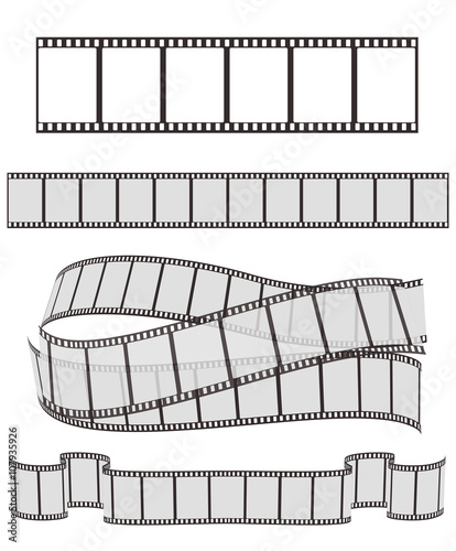 set of film strips on white for Your design. vector illustration