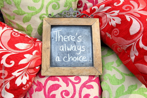 Canvas Print saying/ beautiful thought provoking saying written on a chalk board