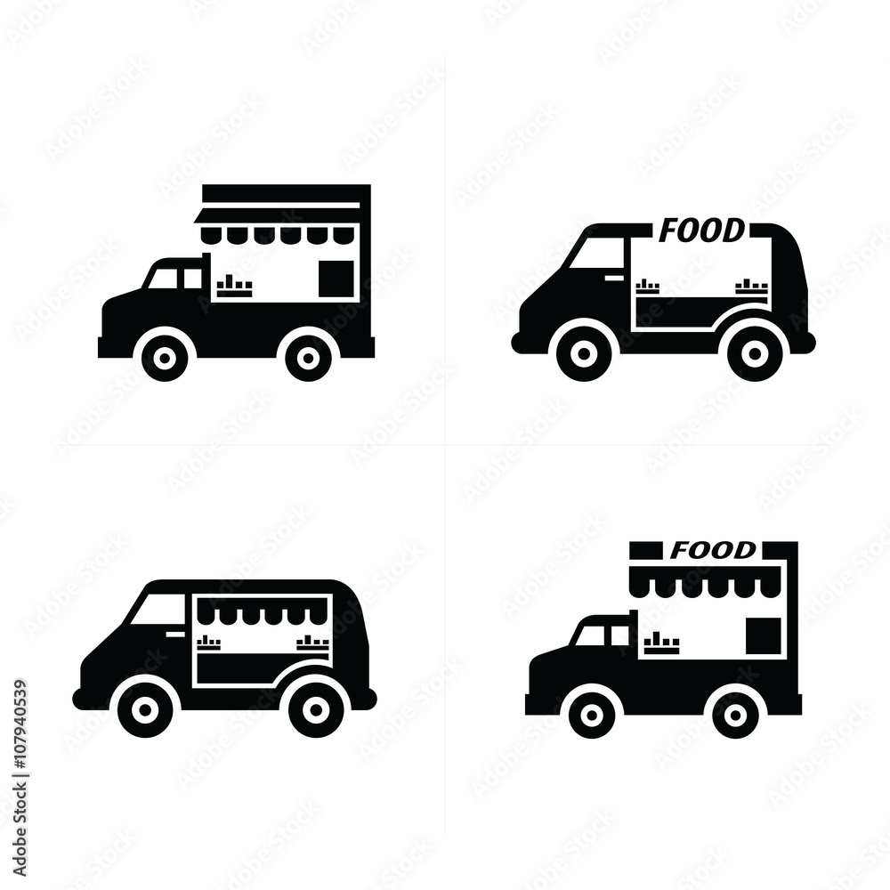 Mobile food car icons