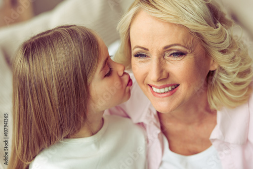 Granny and granddaughter