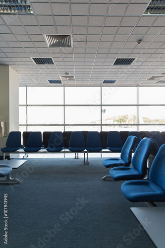 empty room of airport terminal