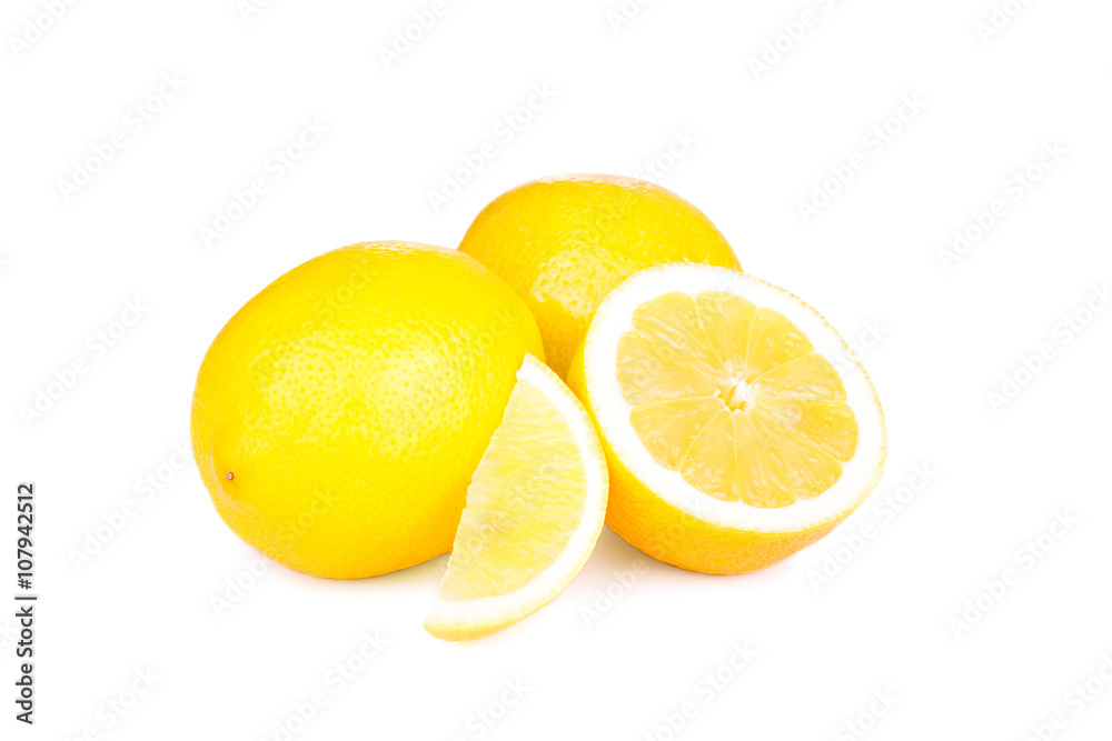 Lemons group isolated on white background Lemons group isolated on white background