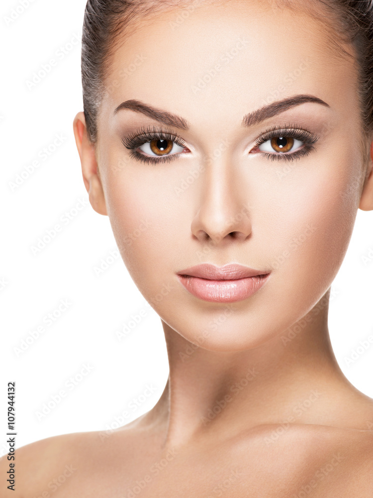 Beautiful face of young woman with health fresh skin Beautiful face of young woman with health fresh skin