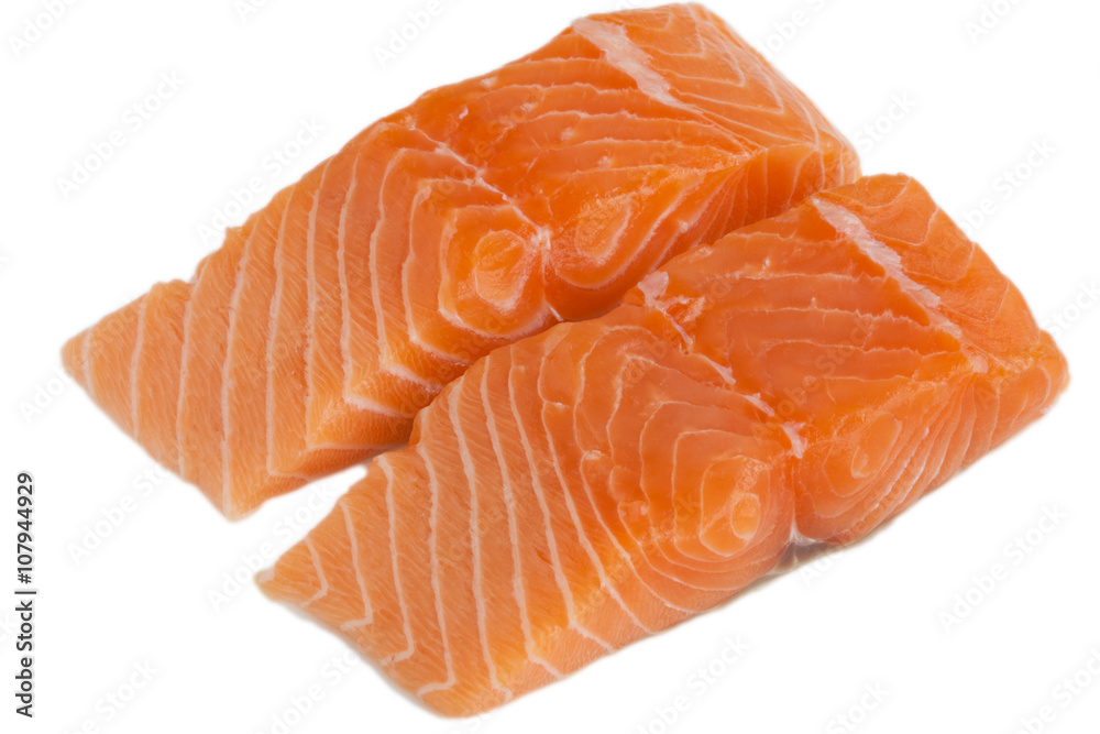 Slices of the fresh salmon Slices of the fresh salmon