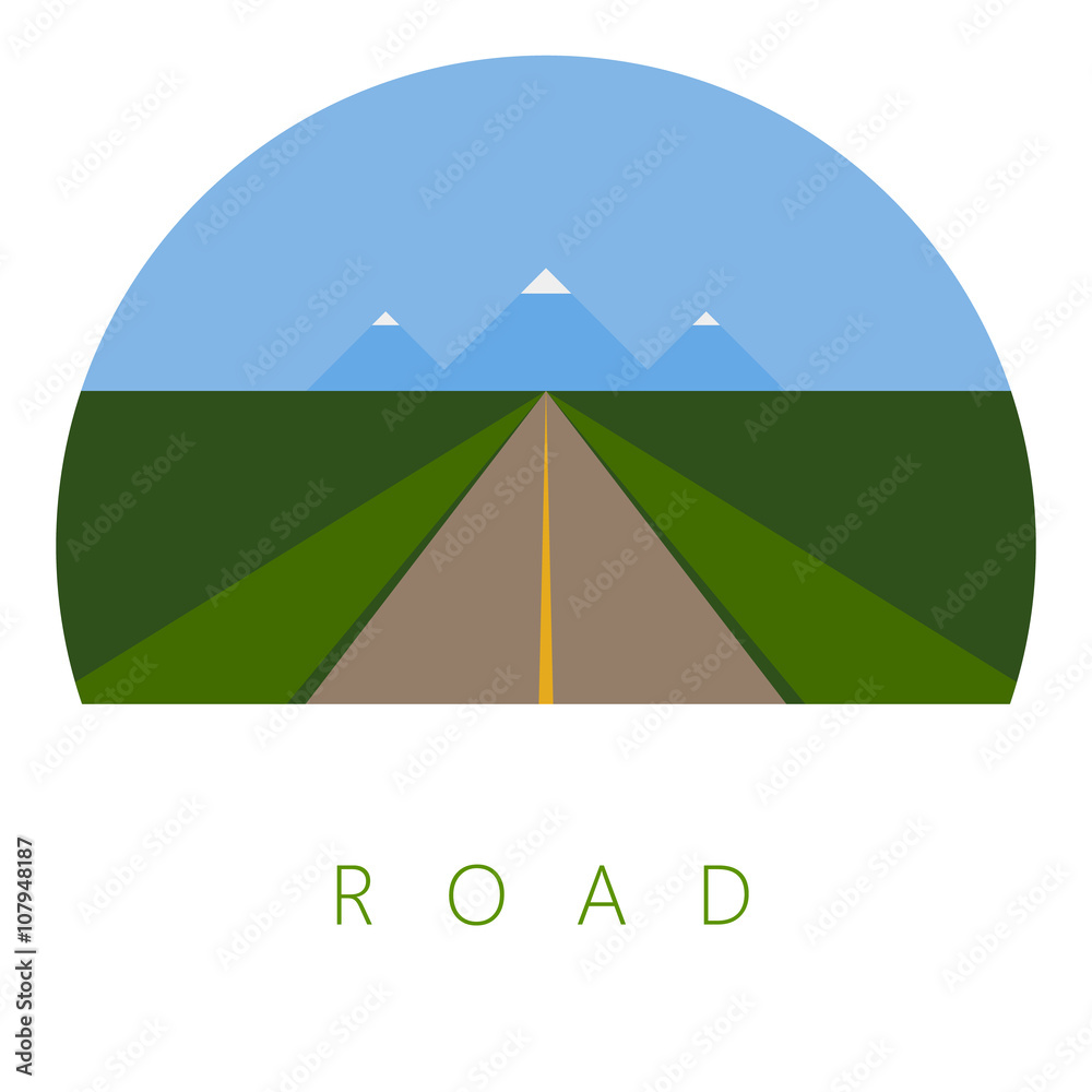 Vector Minimal Poster: Road
