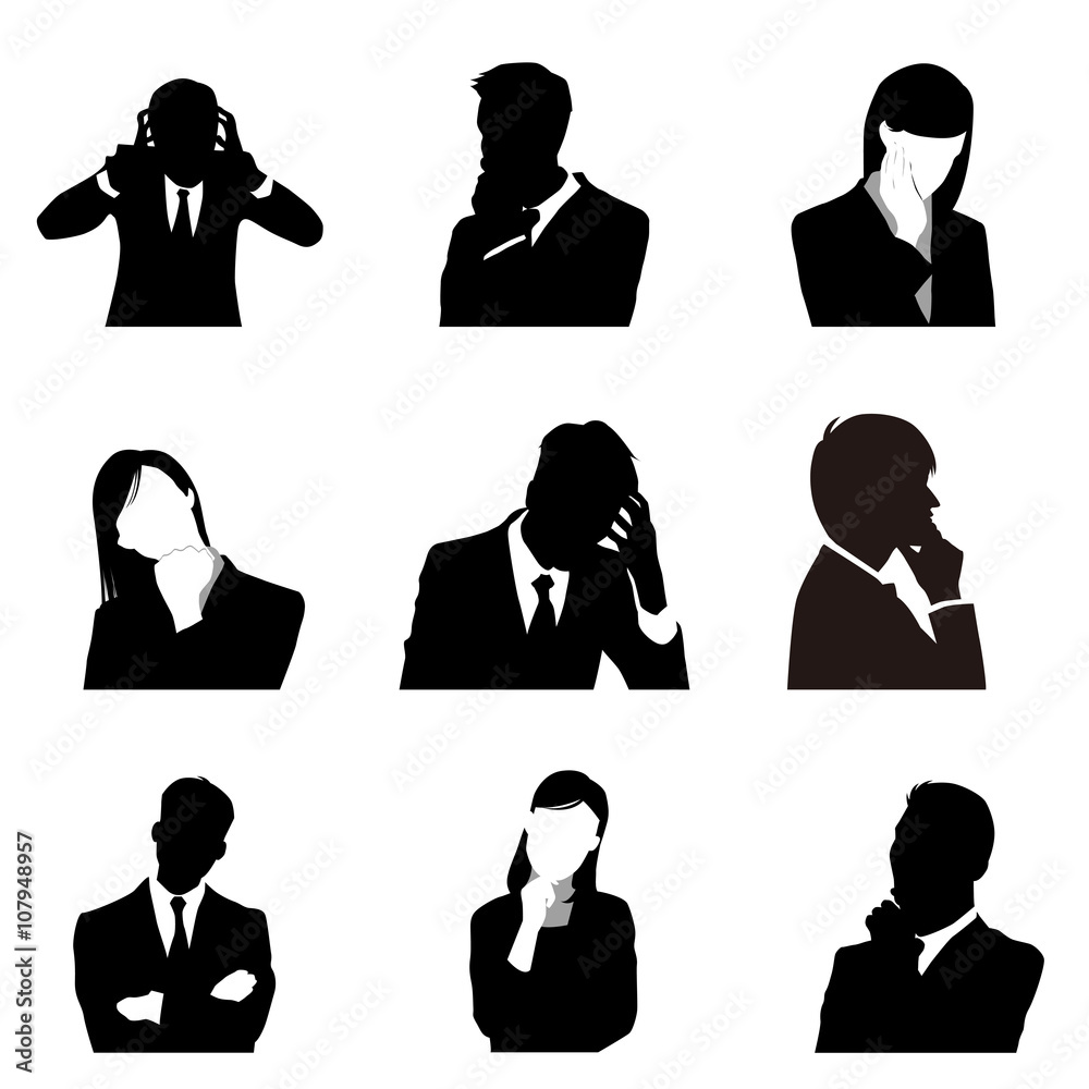 ビジネスマン 悩む 考える Stock ベクター Adobe Stock