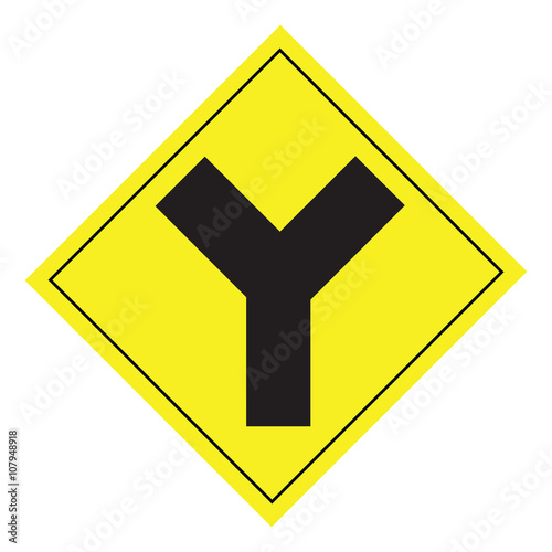 yellow traffic sign and symbols illustration