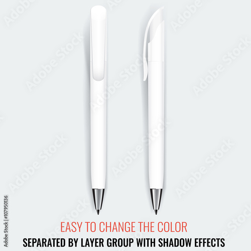 Pen, pencil Vector. Corporate identity and branding stationery. Promotion gift.