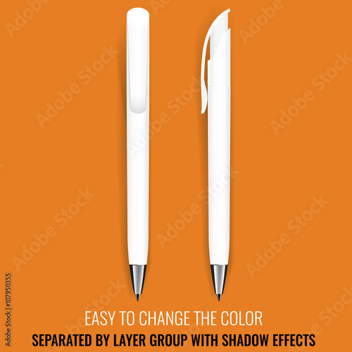 Pen, pencil Vector. Corporate identity and branding stationery. Promotion gift.