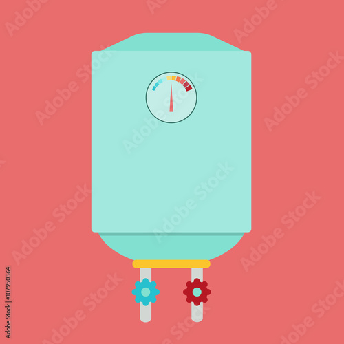 Boiler flat style vector illustration .Boiler icon on white background. Boiler isolated vector