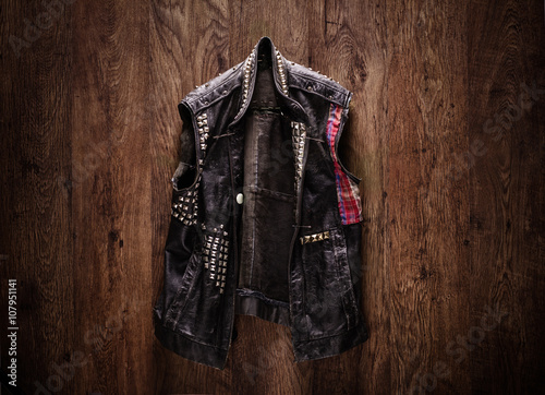 Old-school punk-rock leather jacket