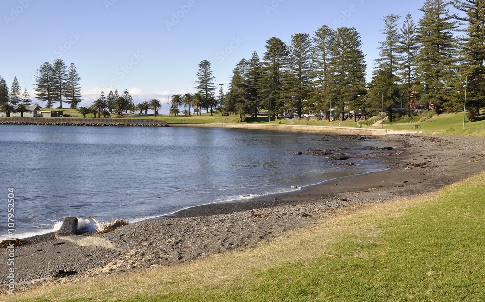 Black Beach at Kiama harbour, New South Wales Australia