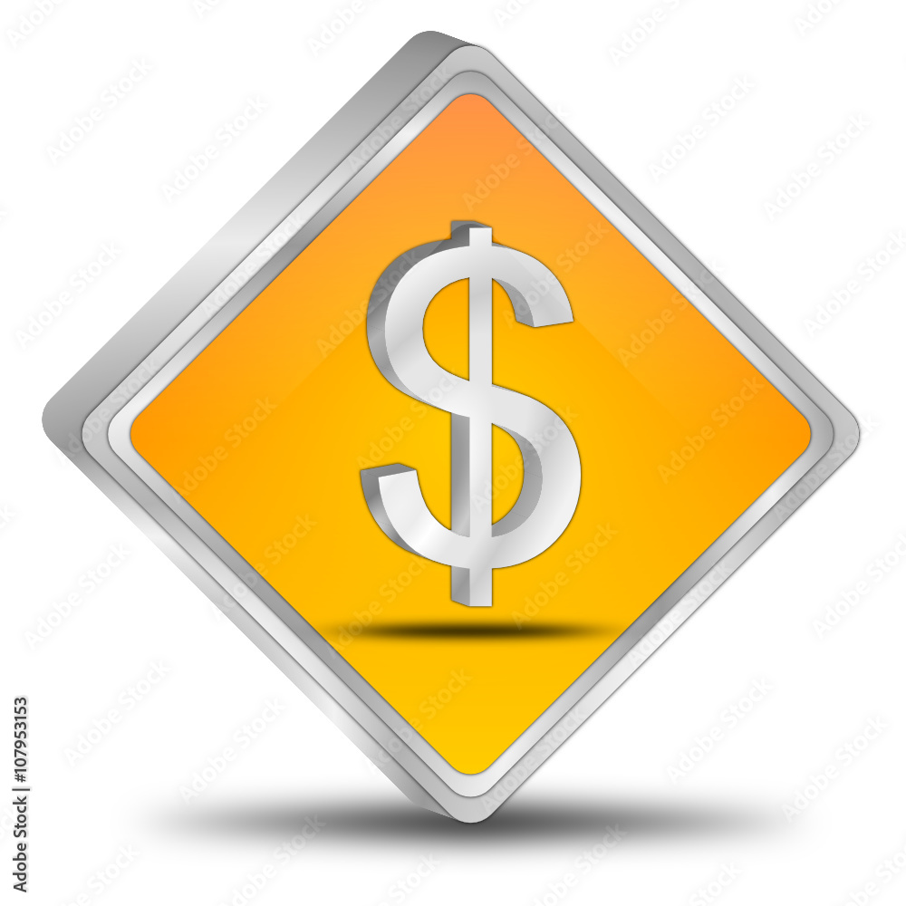 Button with Dollar sign Button with Dollar sign