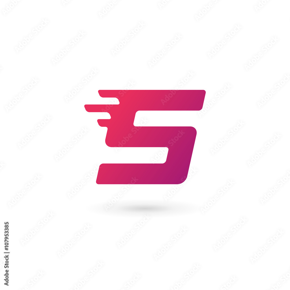 Letter S number 5 logo icon design template elements Letter S number 5 logo icon design template elements