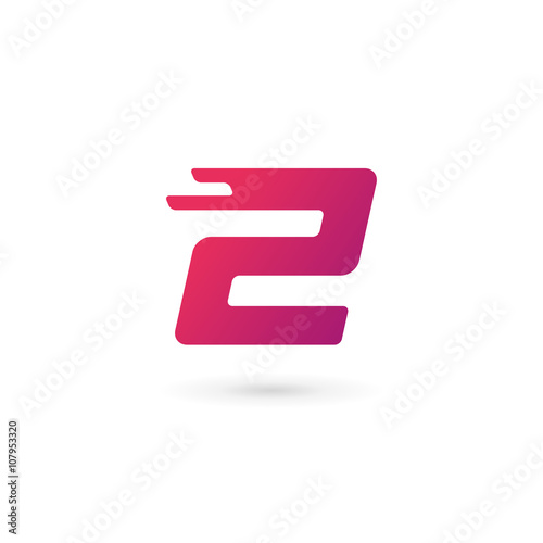 Number 2 logo icon design template elements