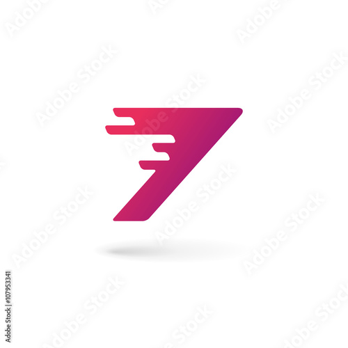 Number 7 logo icon design template elements